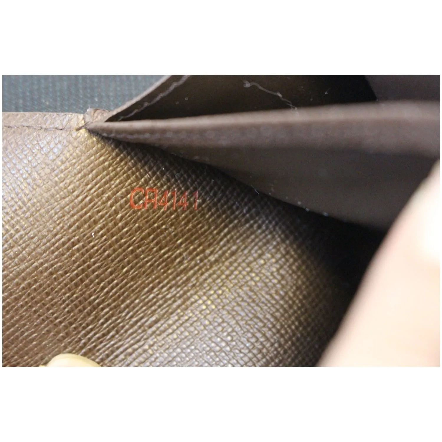 LOUIS VUITTON Damier Ebene Brown Sarah Wallet