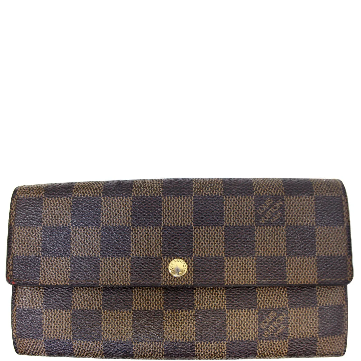 LOUIS VUITTON Damier Ebene Brown Sarah Wallet