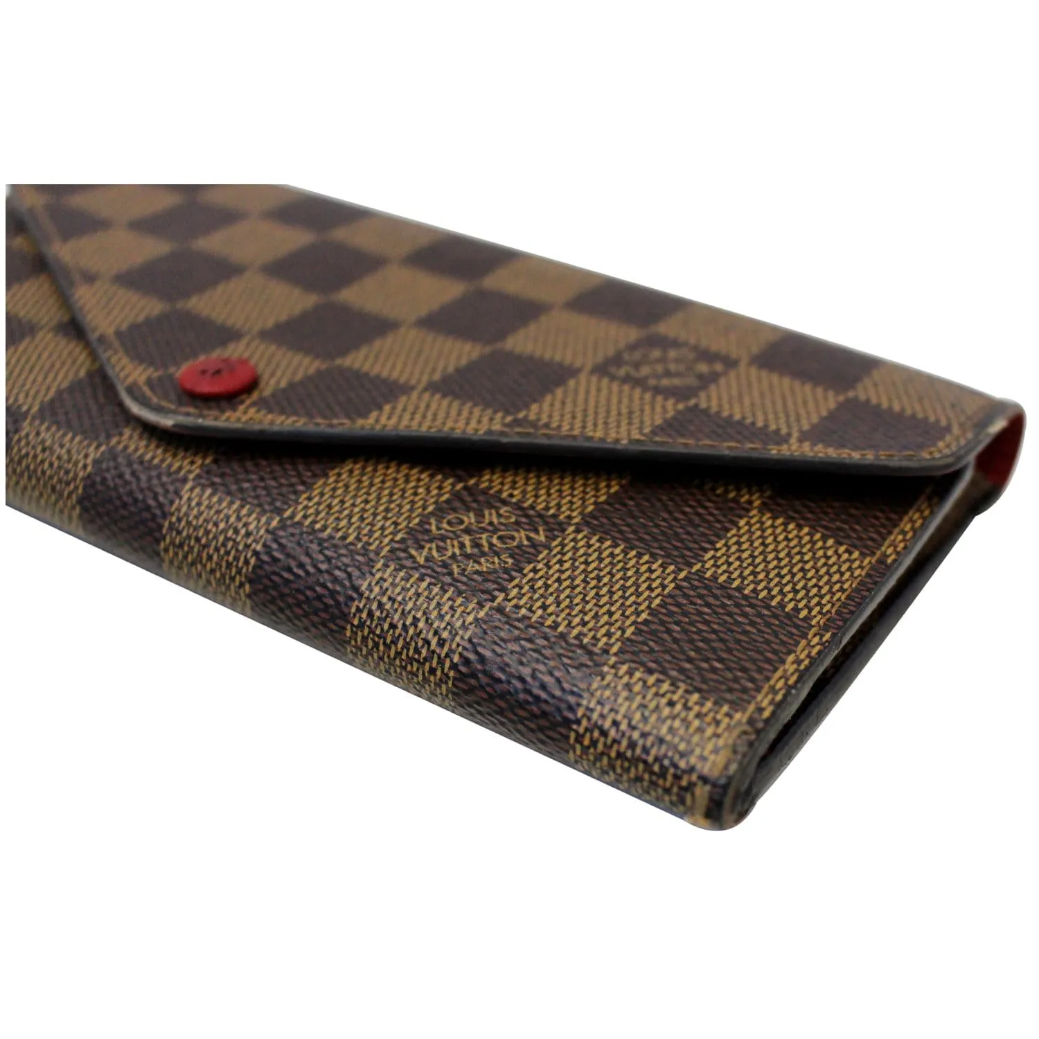 LOUIS VUITTON Damier Ebene Josephine Wallet Brown