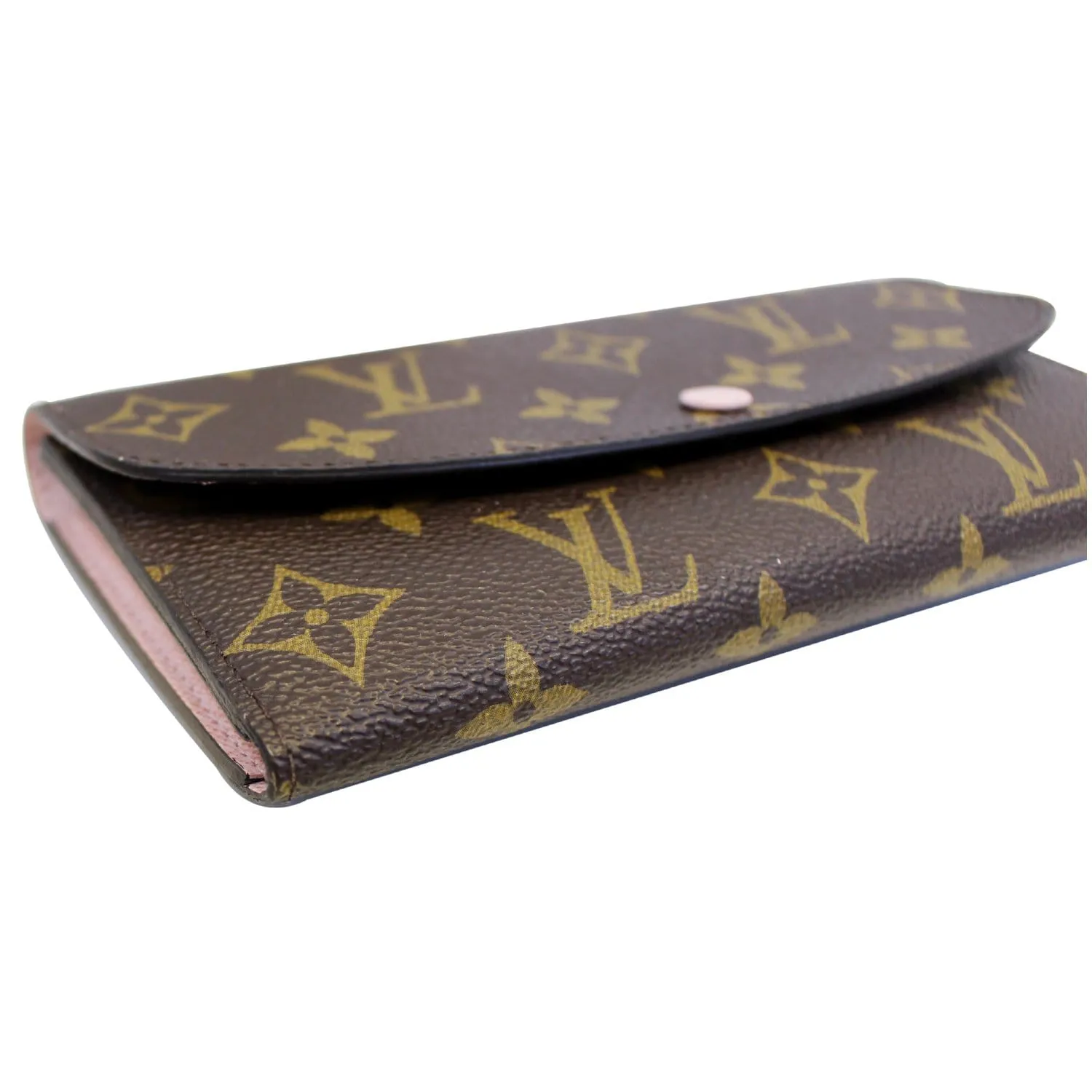 LOUIS VUITTON Emilie Monogram Canvas Wallet Rose Ballerine