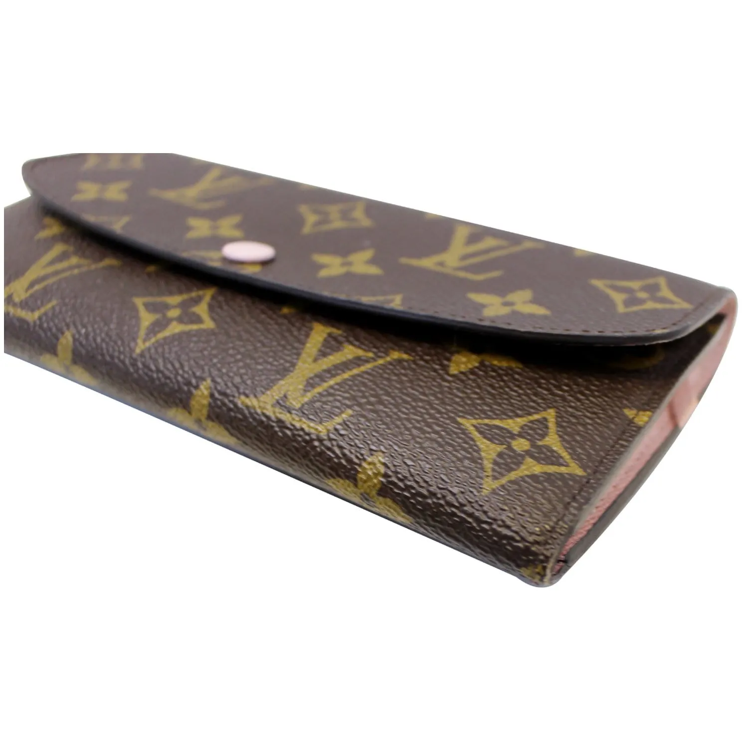 LOUIS VUITTON Emilie Monogram Canvas Wallet Rose Ballerine