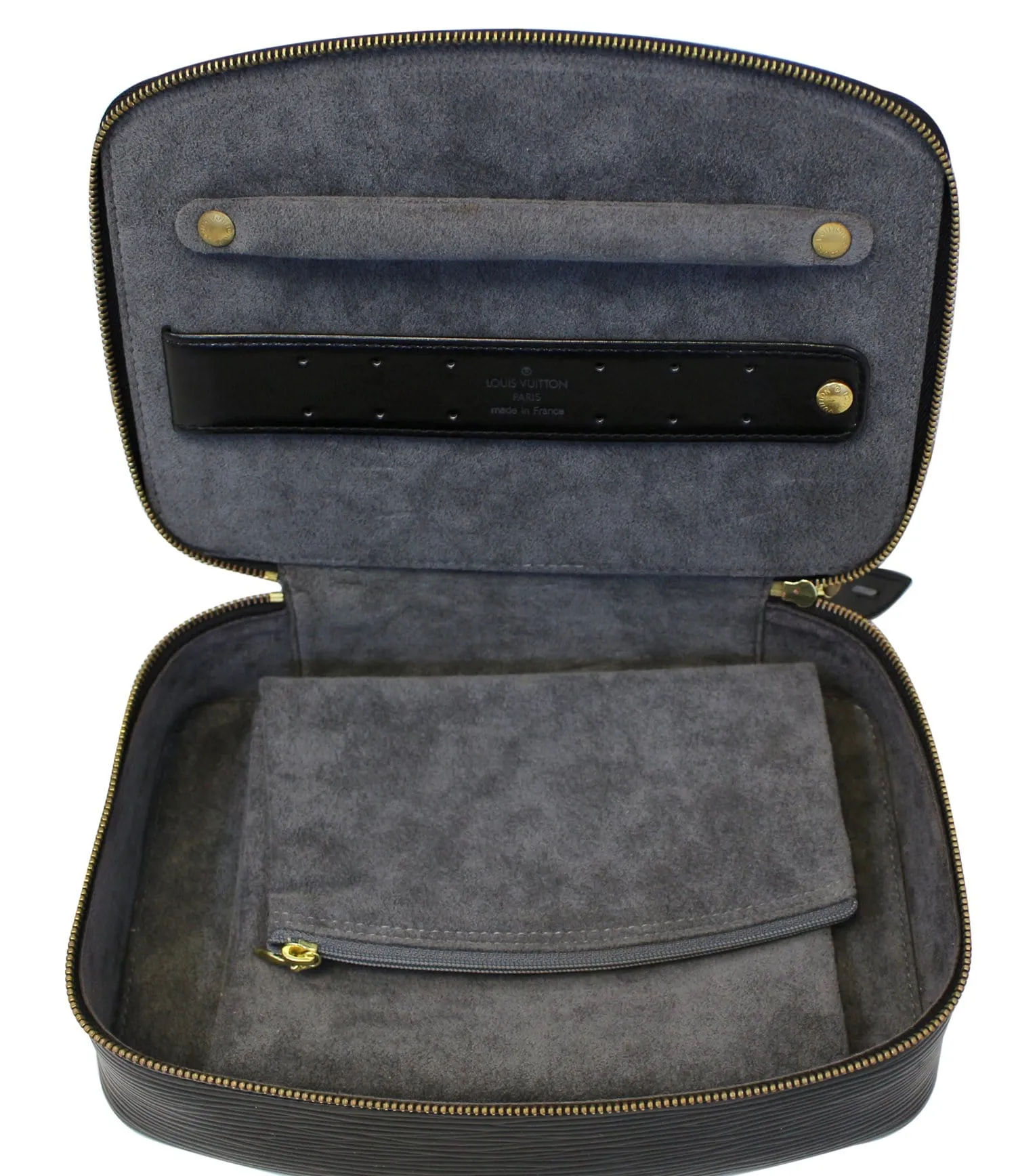 LOUIS VUITTON Epi Leather Black Poche Monte Carlo Jewelry Case