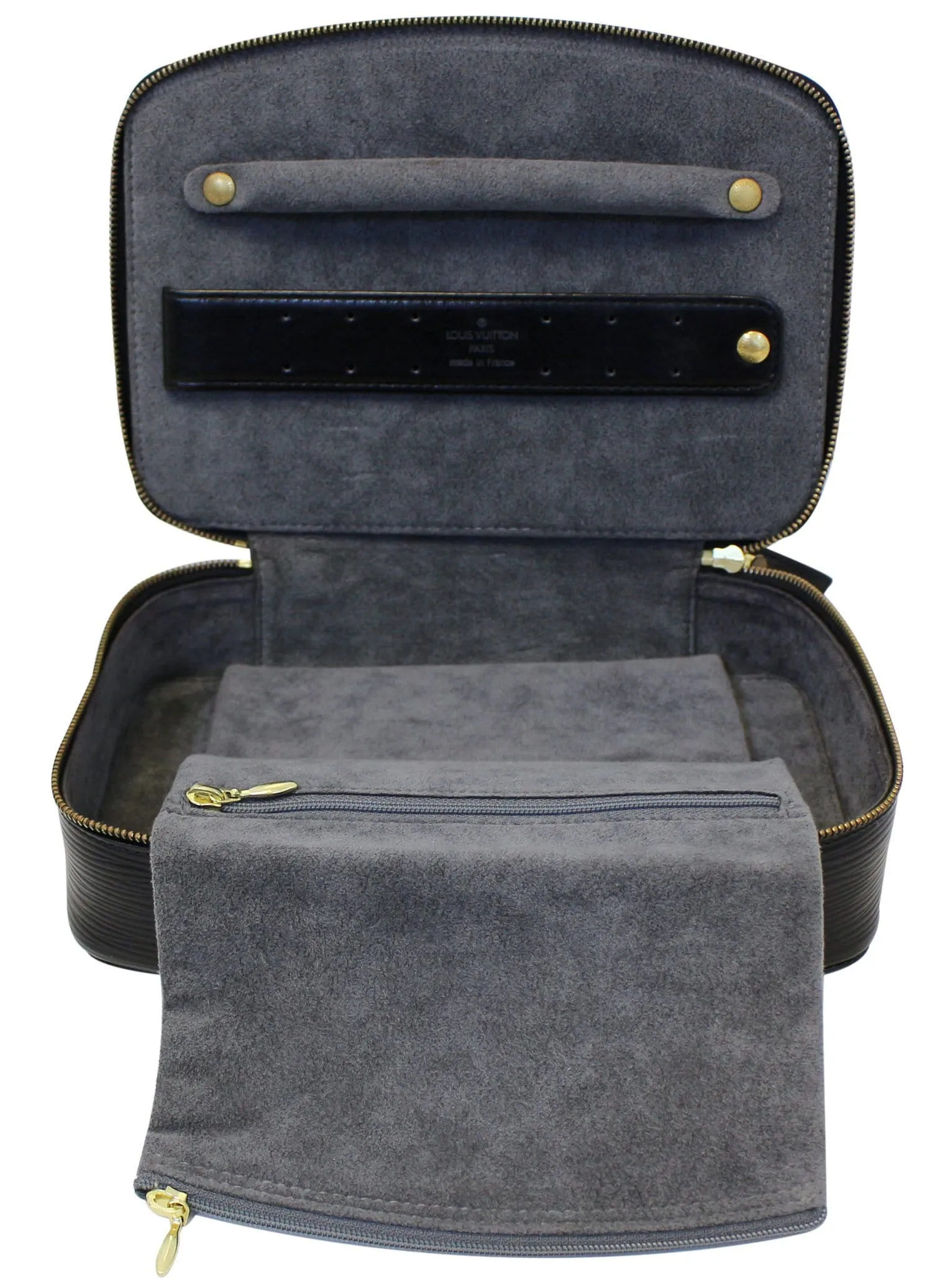 LOUIS VUITTON Epi Leather Black Poche Monte Carlo Jewelry Case