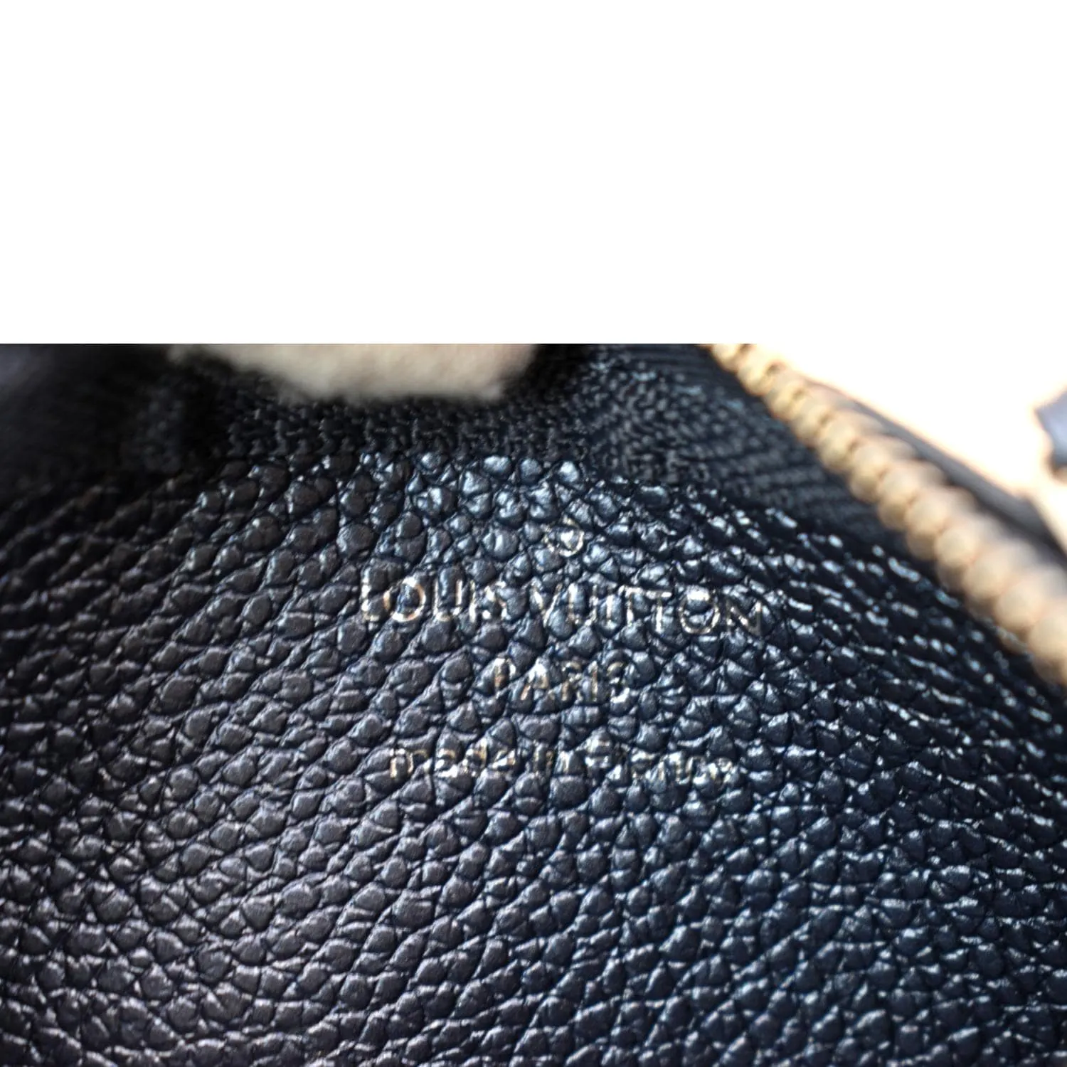 LOUIS VUITTON Key Pouch Empreinte Leather Wallet Blue