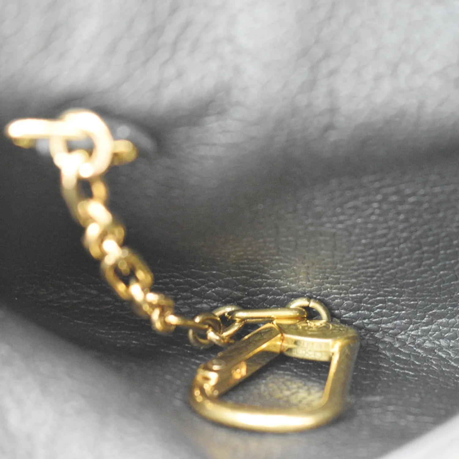 LOUIS VUITTON Key Pouch Empreinte Leather Wallet Noir