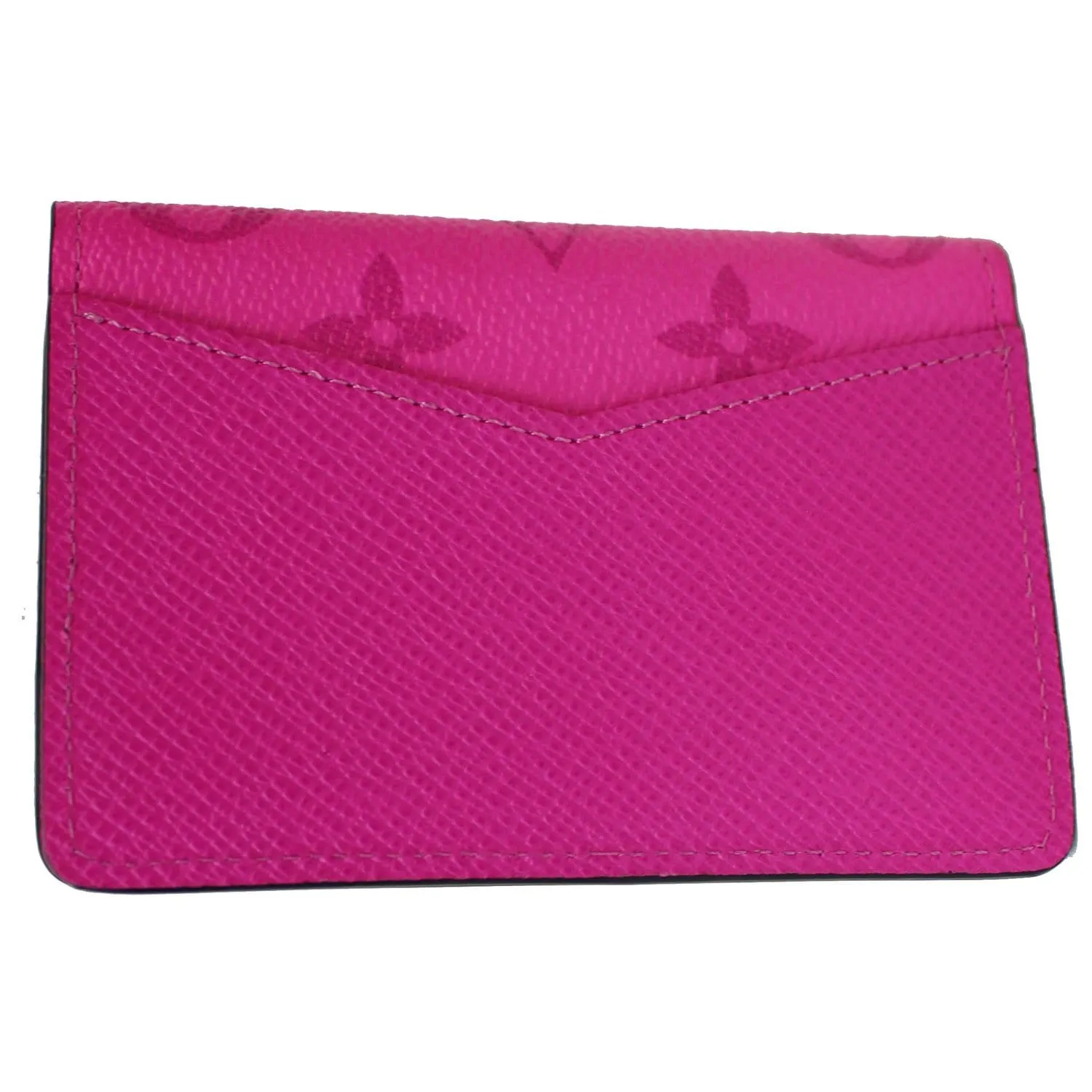LOUIS VUITTON Monogram Taiga Leather Pocket Organizer Fuchsia