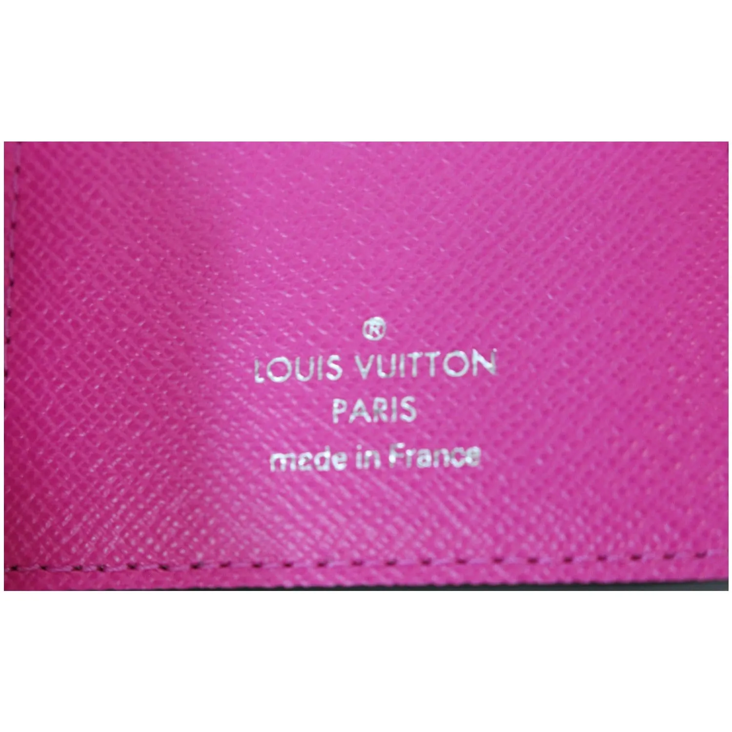 LOUIS VUITTON Monogram Taiga Leather Pocket Organizer Fuchsia