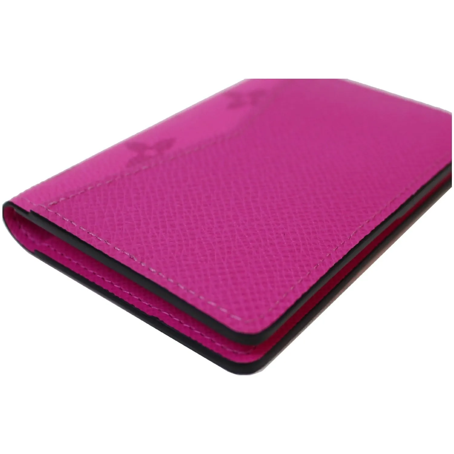 LOUIS VUITTON Monogram Taiga Leather Pocket Organizer Fuchsia