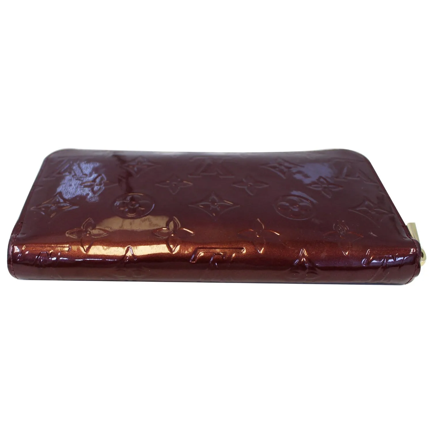 LOUIS VUITTON Monogram Vernis Zippy Wallet Amarante