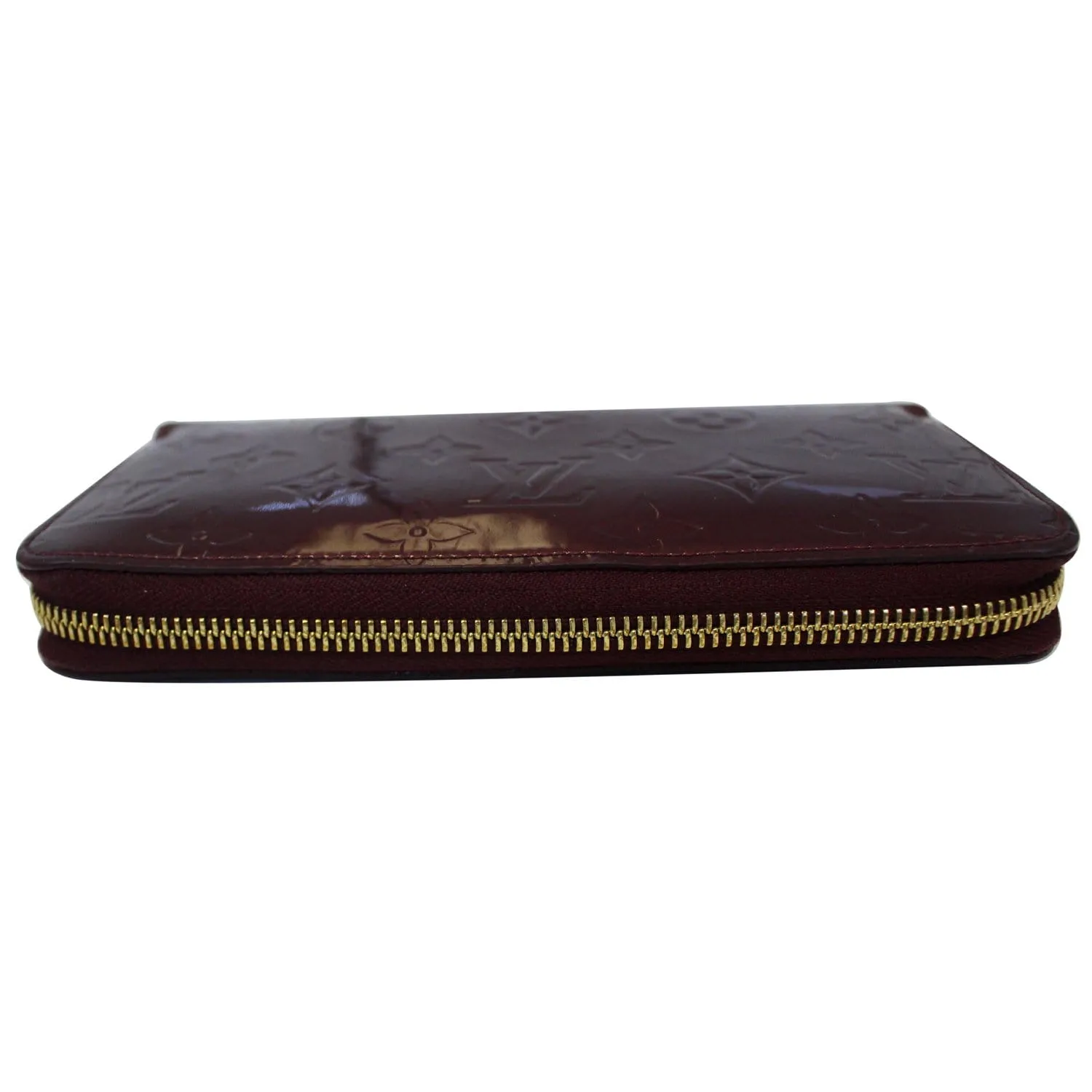 LOUIS VUITTON Monogram Vernis Zippy Wallet Amarante