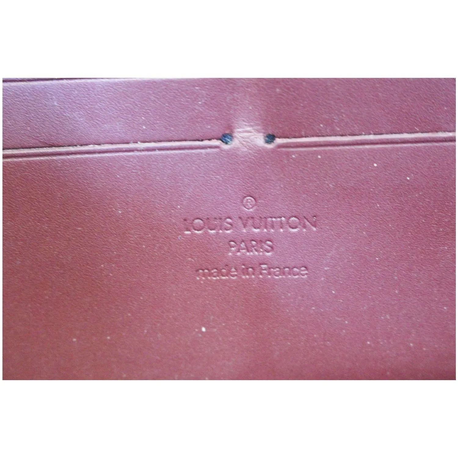 LOUIS VUITTON Monogram Vernis Zippy Wallet Amarante