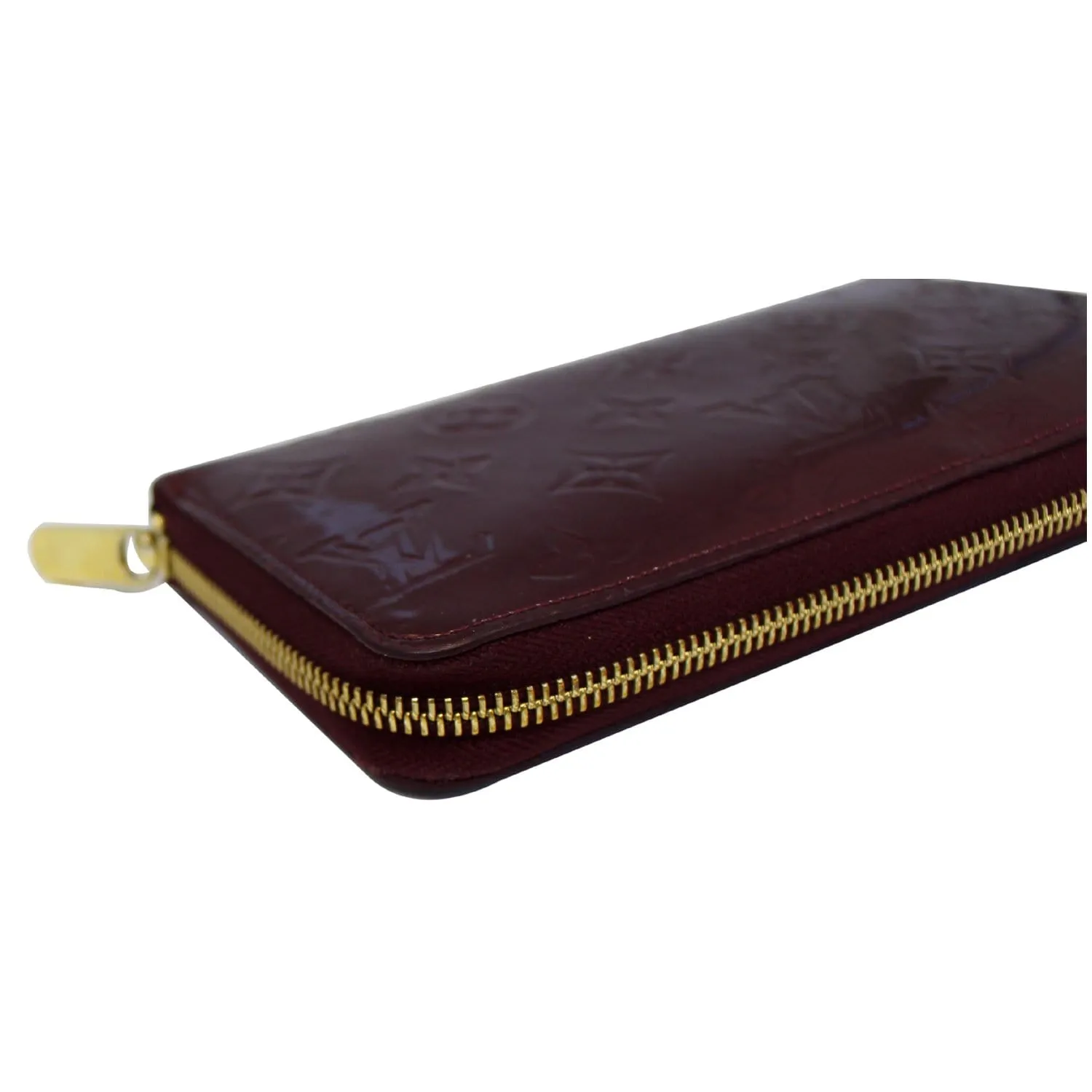 LOUIS VUITTON Monogram Vernis Zippy Wallet Amarante