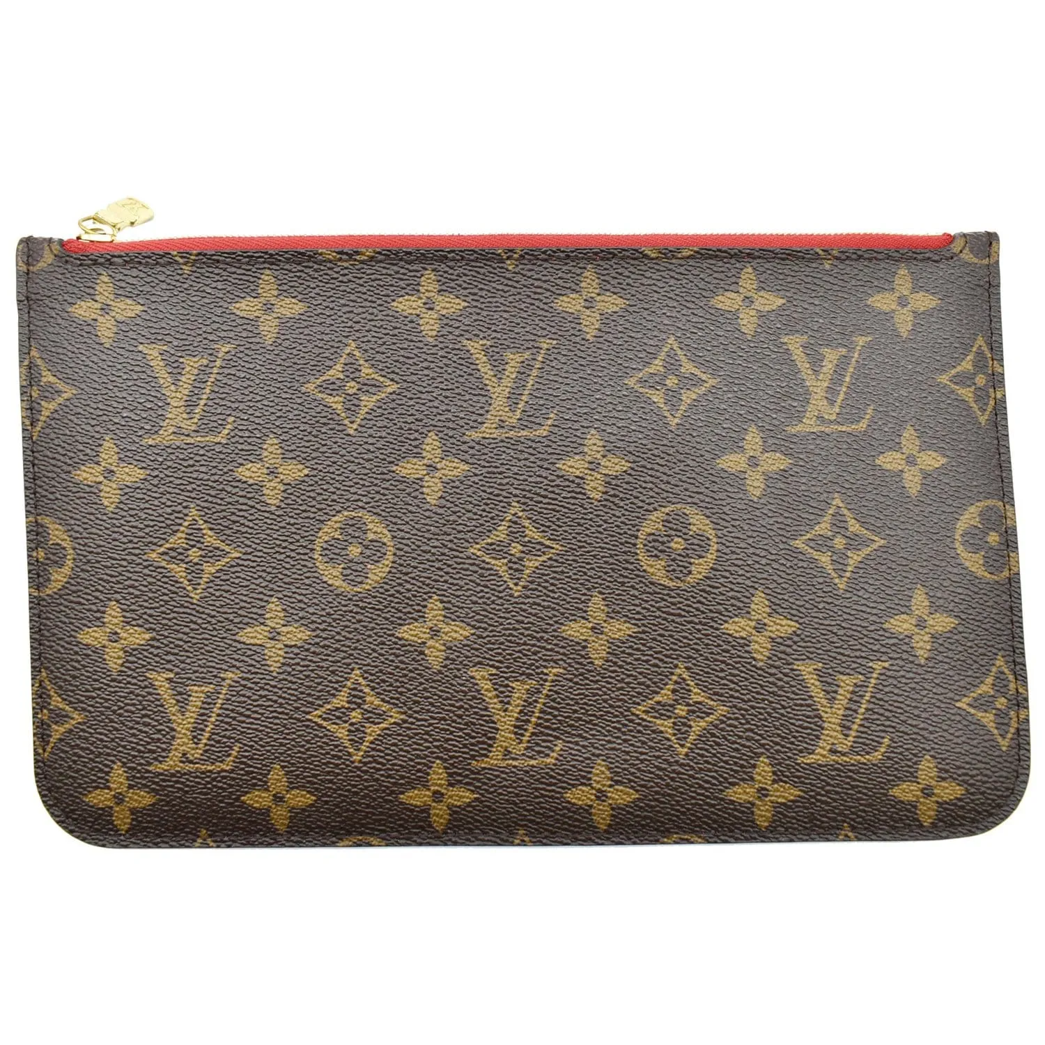 LOUIS VUITTON Pochette Wristlet Monogram Canvas Neverfull MM Brown