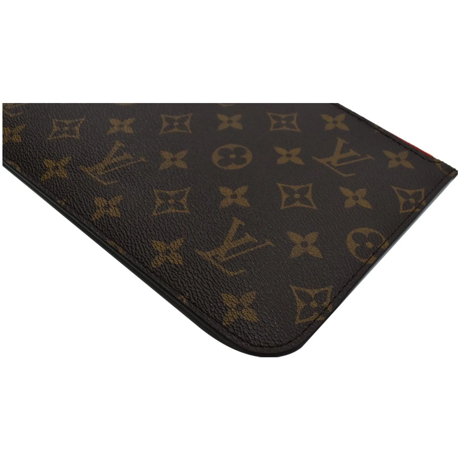 LOUIS VUITTON Pochette Wristlet Monogram Canvas Neverfull MM Brown