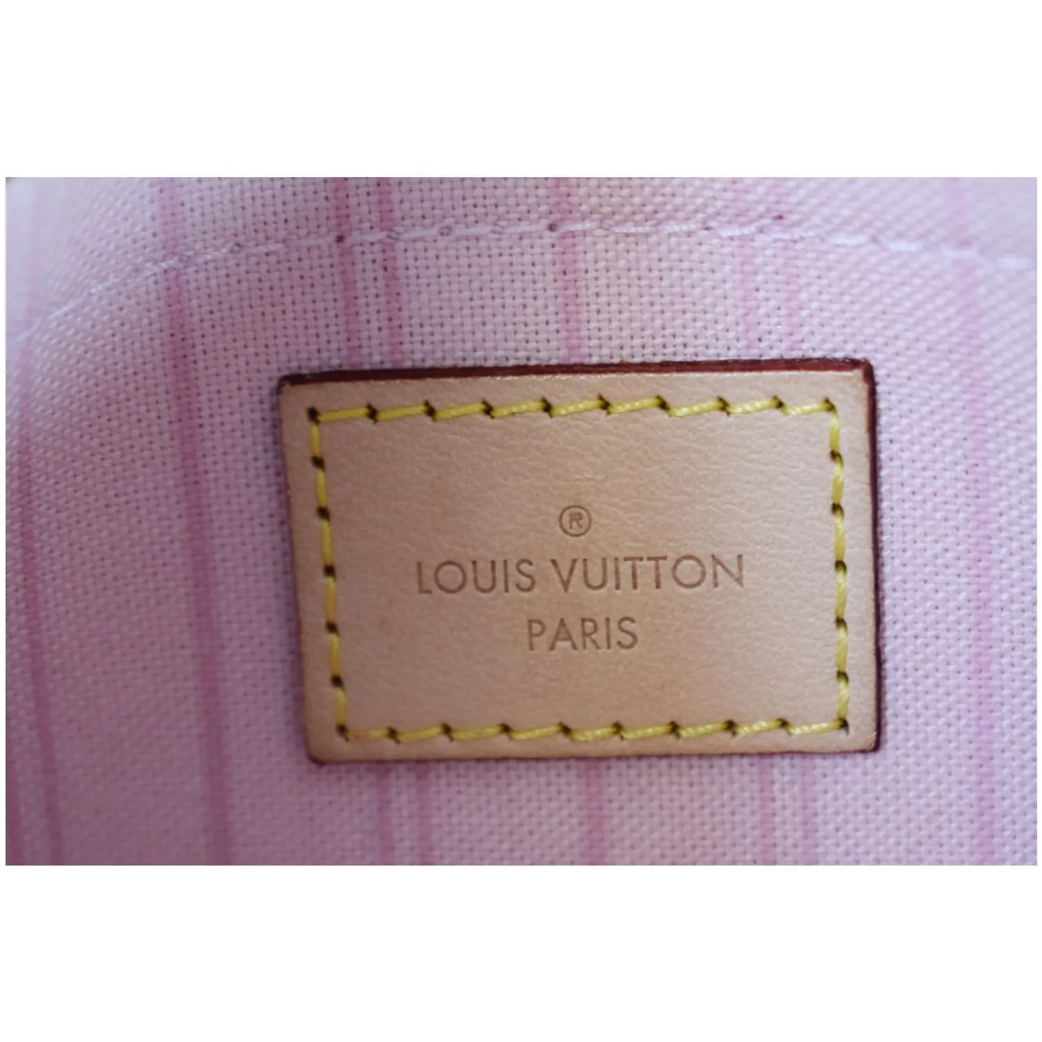 LOUIS VUITTON Pochette Wristlet Pouch Damier Azur Neverfull MM White