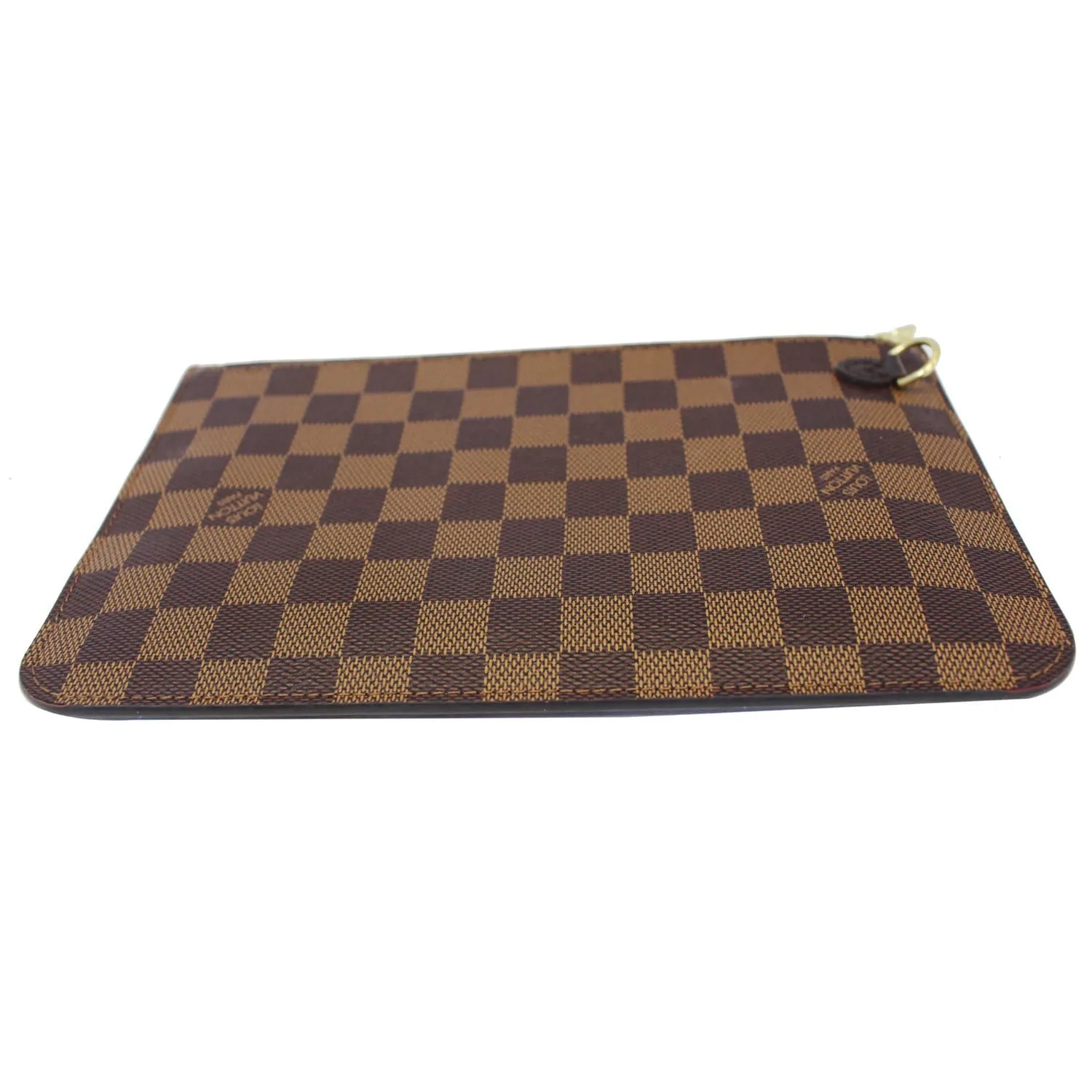 LOUIS VUITTON Pochette Wristlet Pouch Damier Ebene Neverfull MM Brown