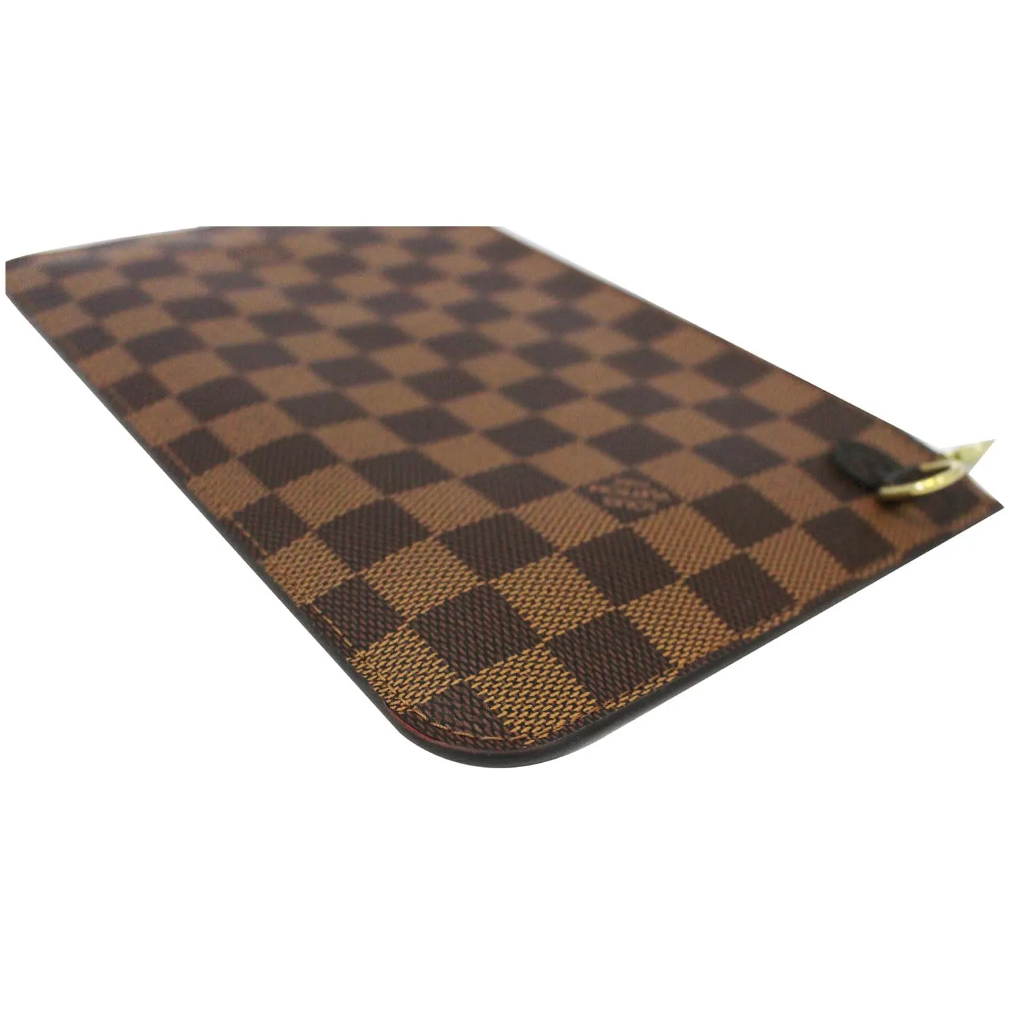 LOUIS VUITTON Pochette Wristlet Pouch Damier Ebene Neverfull MM Brown