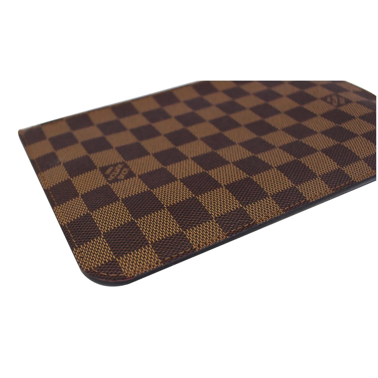 LOUIS VUITTON Pochette Wristlet Pouch Damier Ebene Neverfull MM Brown