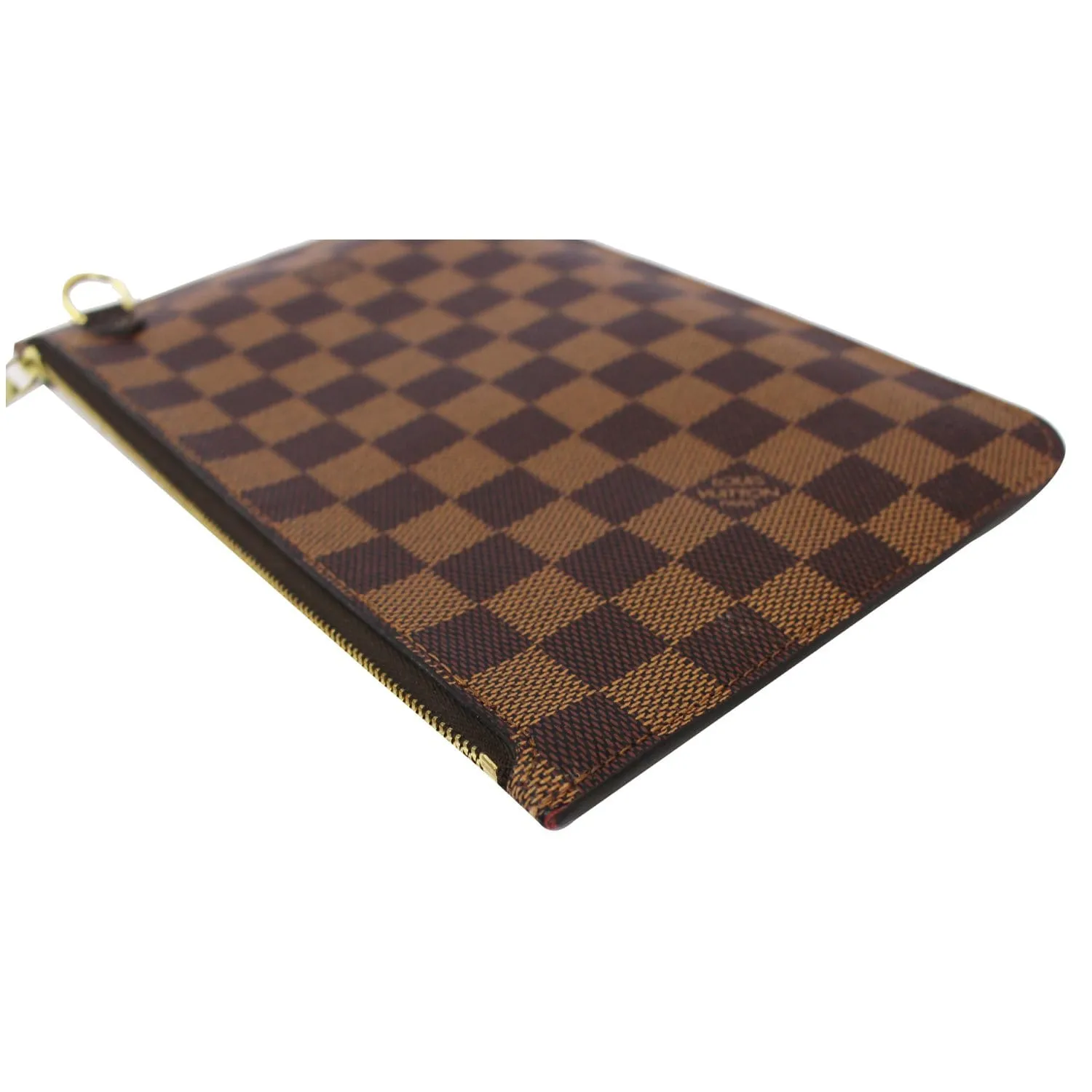 LOUIS VUITTON Pochette Wristlet Pouch Damier Ebene Neverfull MM Brown
