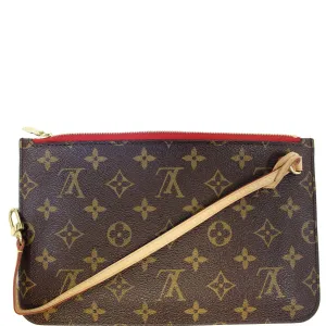 LOUIS VUITTON Pochette Wristlet Pouch Neverfull MM Monogram Canvas