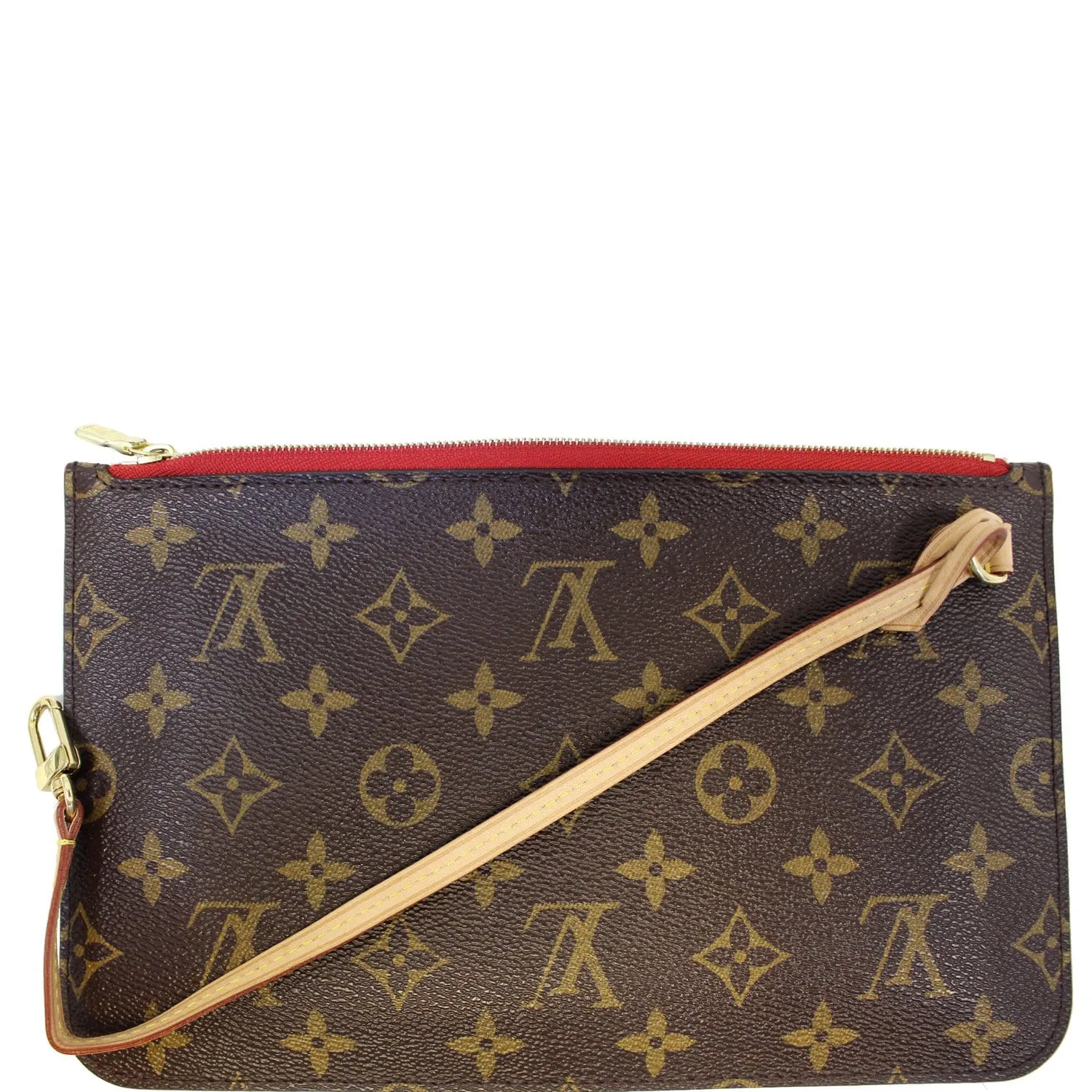 LOUIS VUITTON Pochette Wristlet Pouch Neverfull MM Monogram Canvas