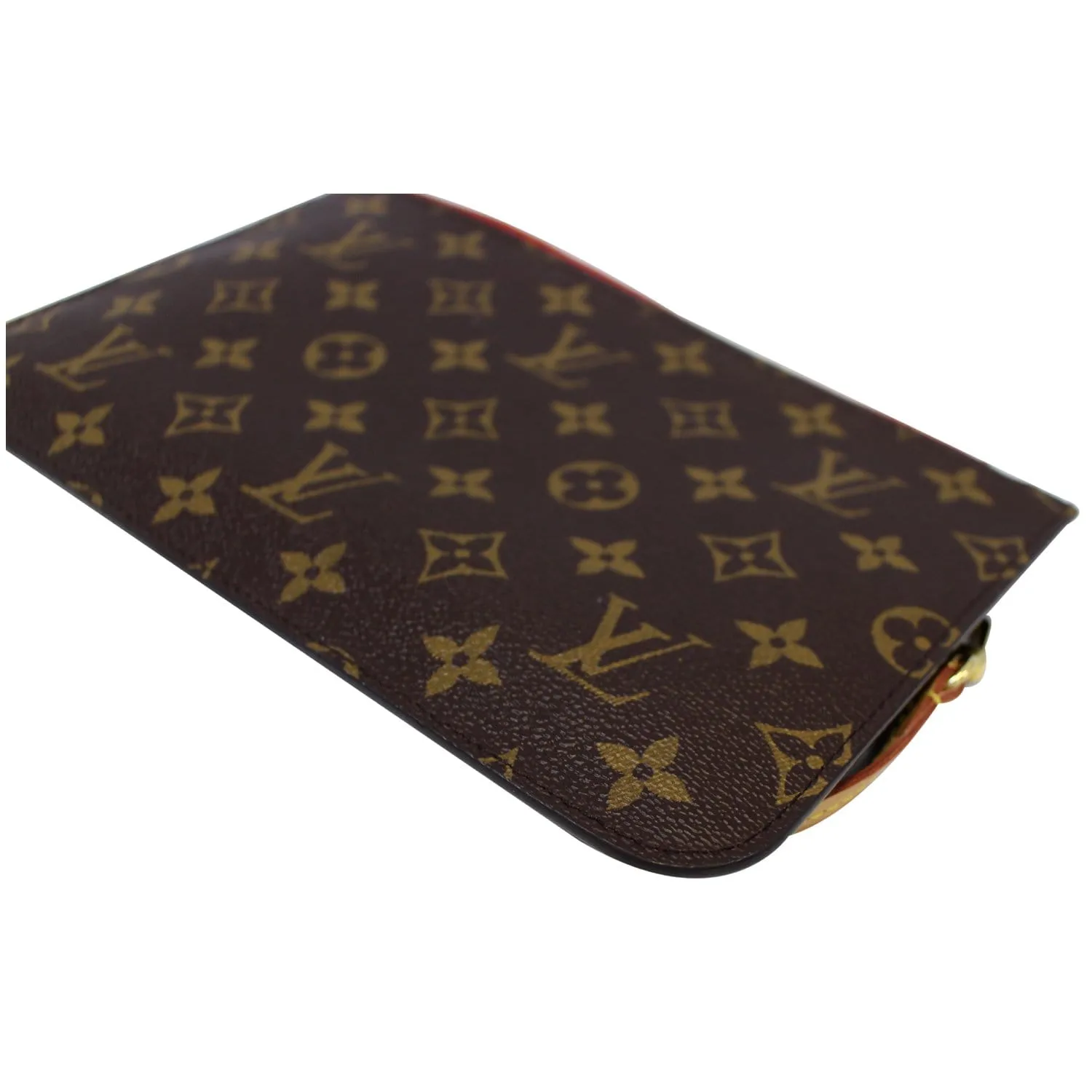 LOUIS VUITTON Pochette Wristlet Pouch Neverfull MM Monogram Canvas
