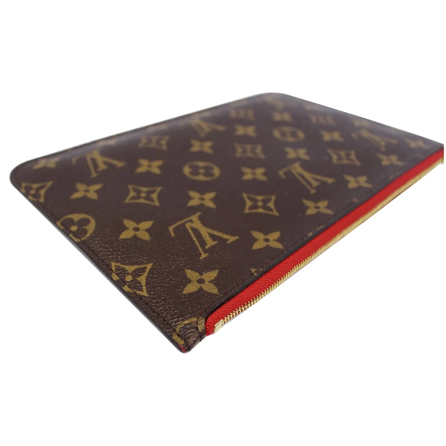 LOUIS VUITTON Pochette Wristlet Pouch Neverfull MM Monogram Canvas