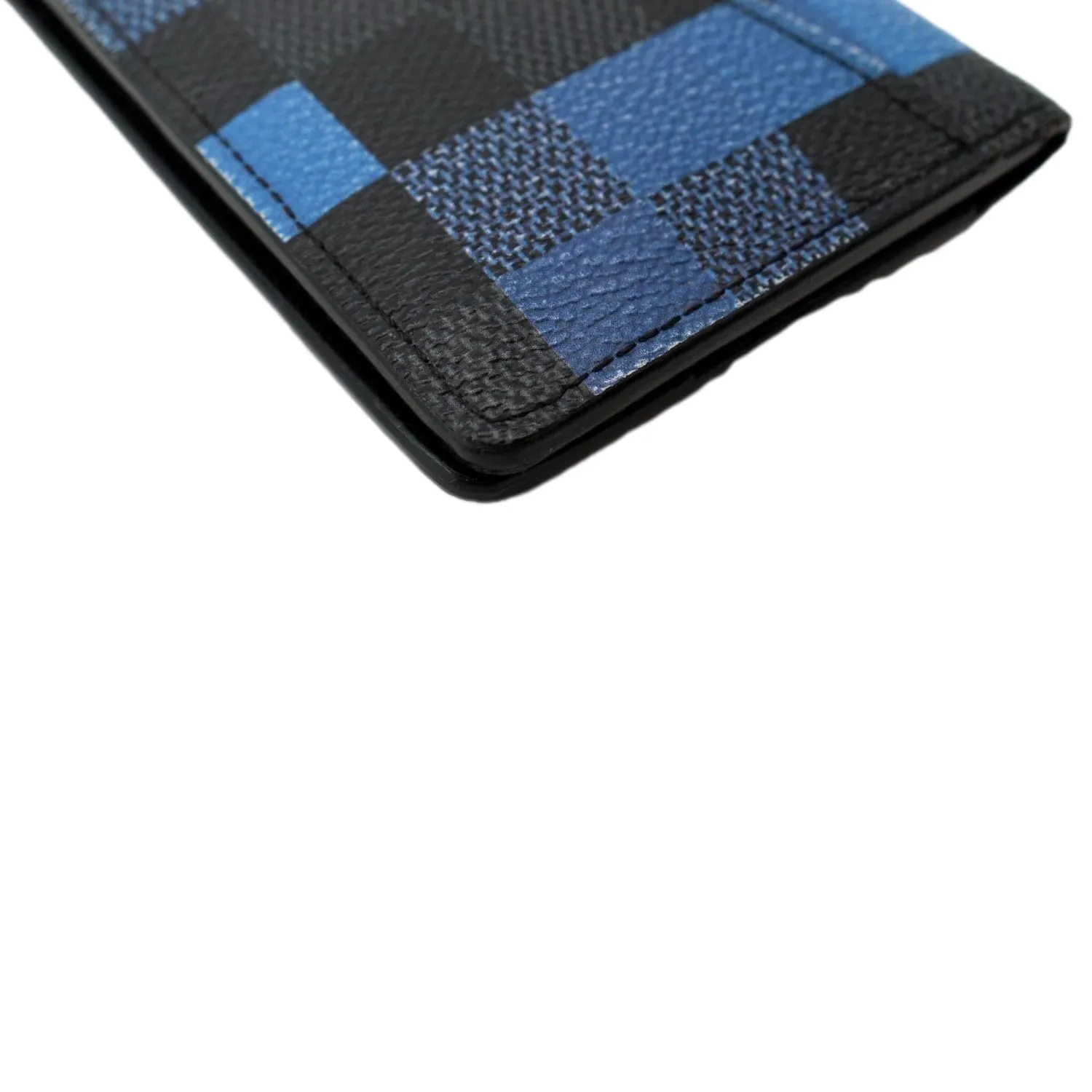LOUIS VUITTON Pocket Damier Graphite Organizer Wallet Blue