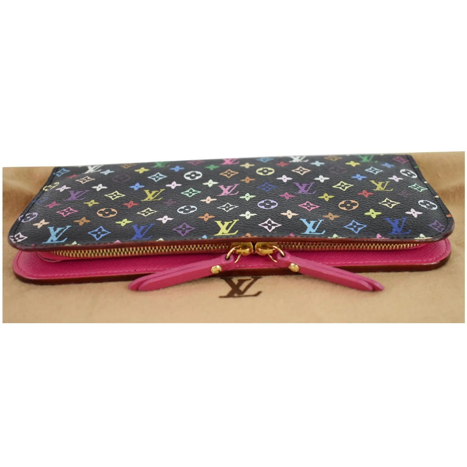 LOUIS VUITTON Portefeuille Insolite Multicolor Monogram Wallet Black