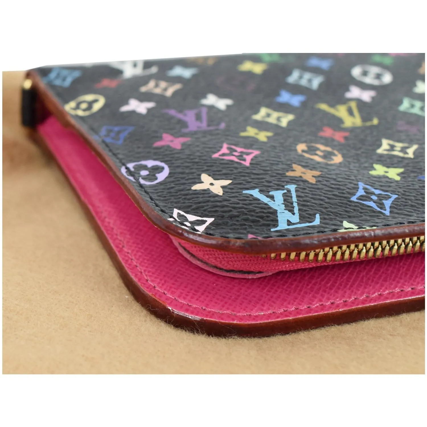 LOUIS VUITTON Portefeuille Insolite Multicolor Monogram Wallet Black
