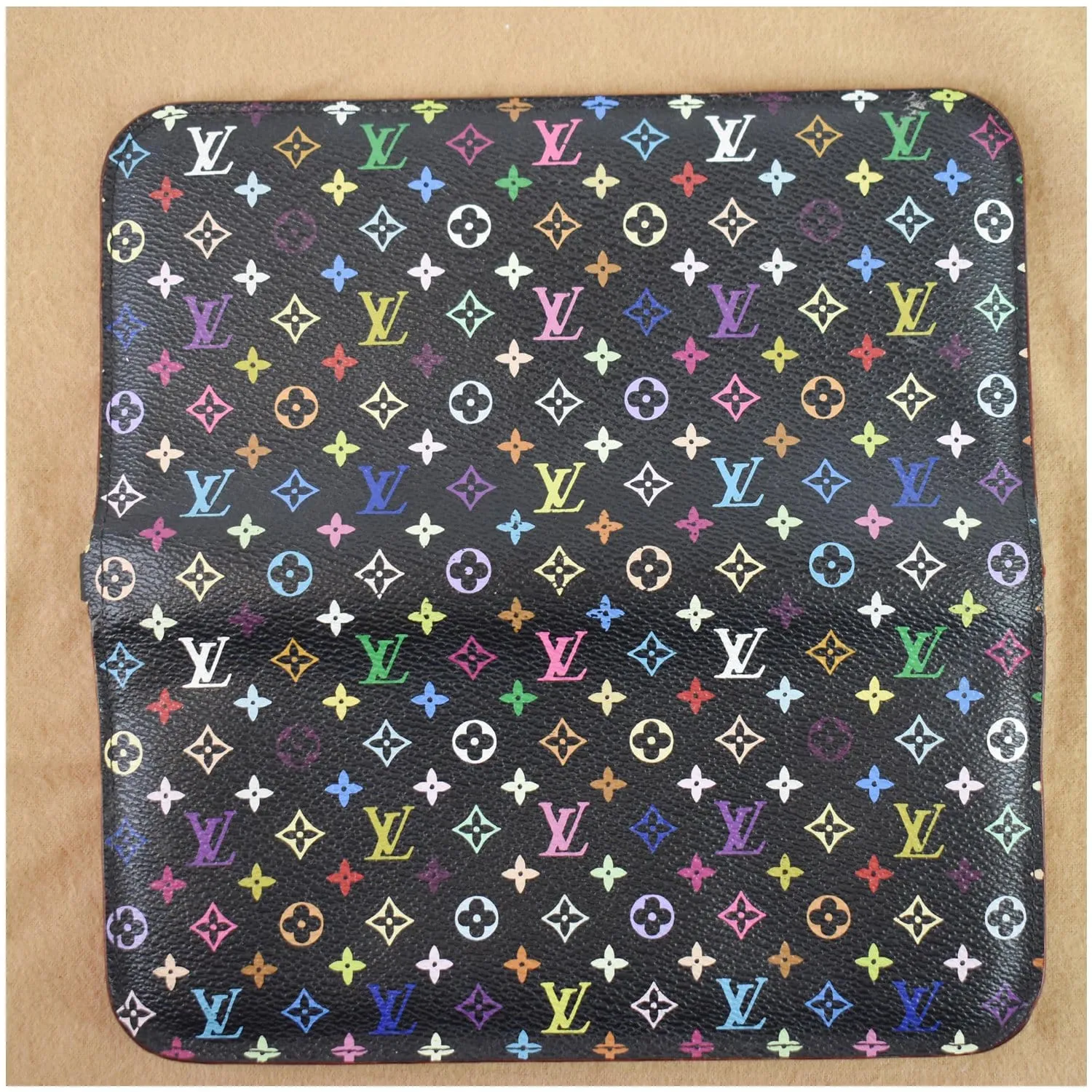 LOUIS VUITTON Portefeuille Insolite Multicolor Monogram Wallet Black