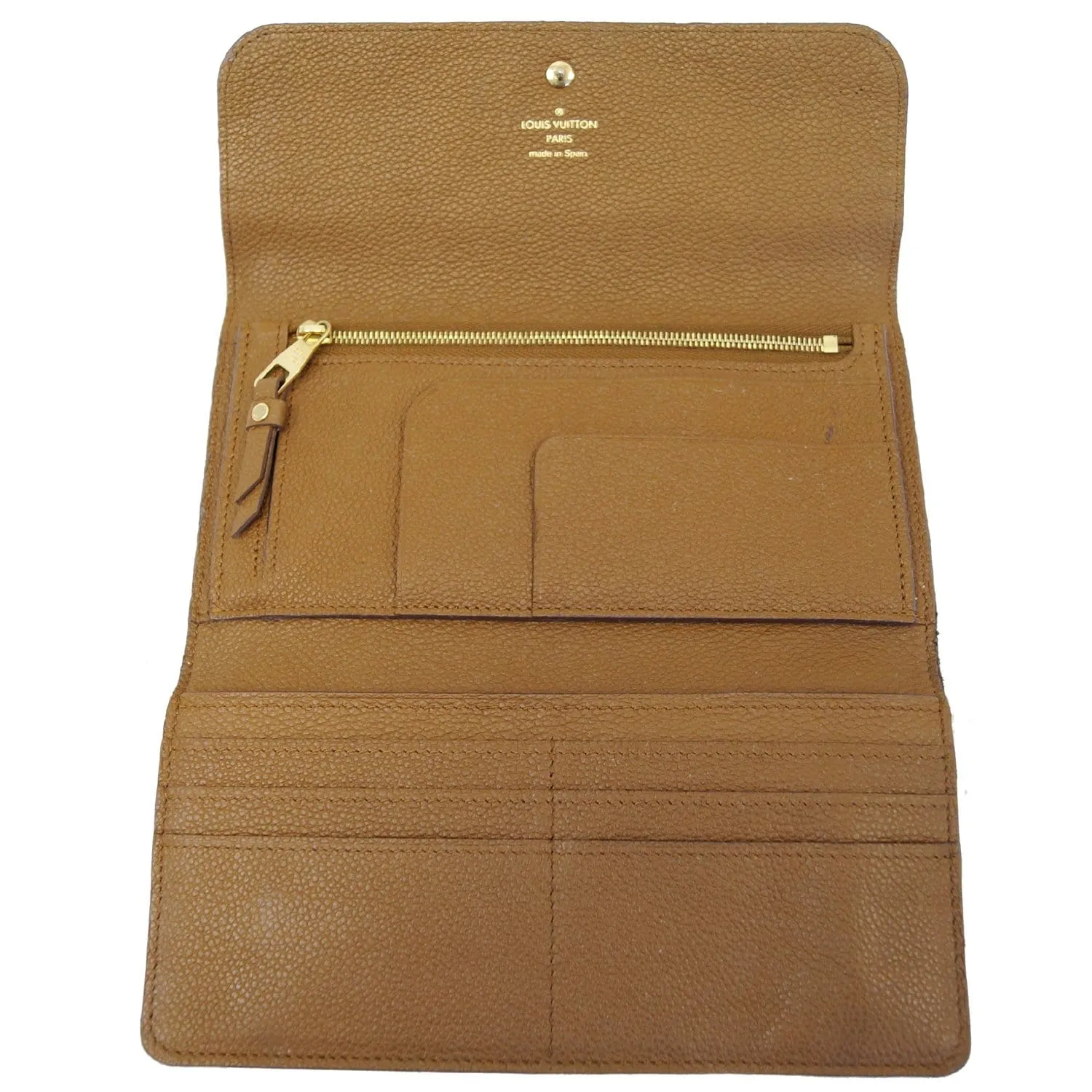 LOUIS VUITTON Portefeuille Virtuose Empreinte Leather Trifold Wallet Havane - 20% OFF