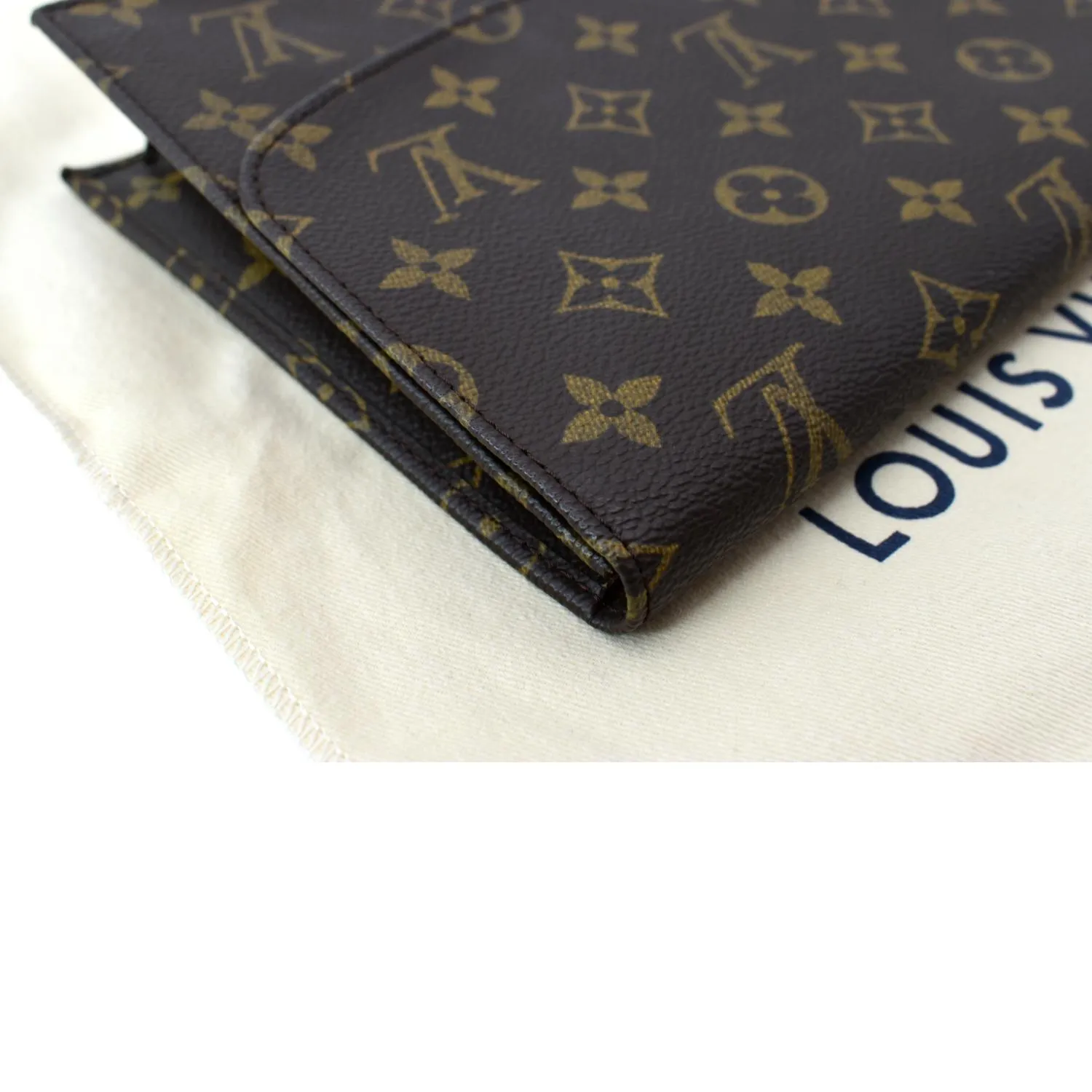 LOUIS VUITTON Rabat Pochette Monogram Canvas Clutch Bag Brown