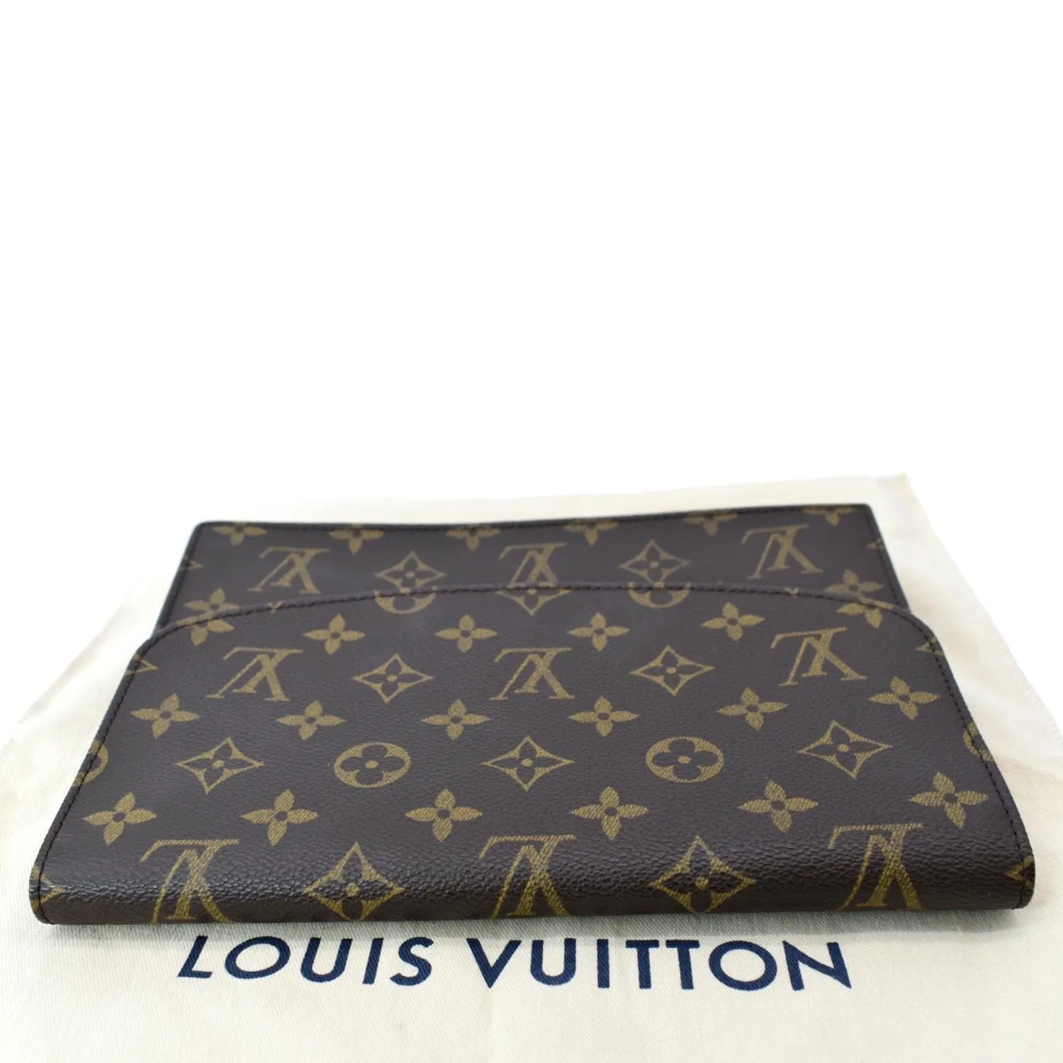 LOUIS VUITTON Rabat Pochette Monogram Canvas Clutch Bag Brown
