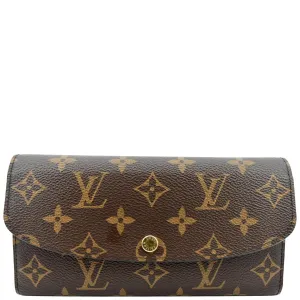 LOUIS VUITTON Sarah Monogram Canvas Wallet Brown