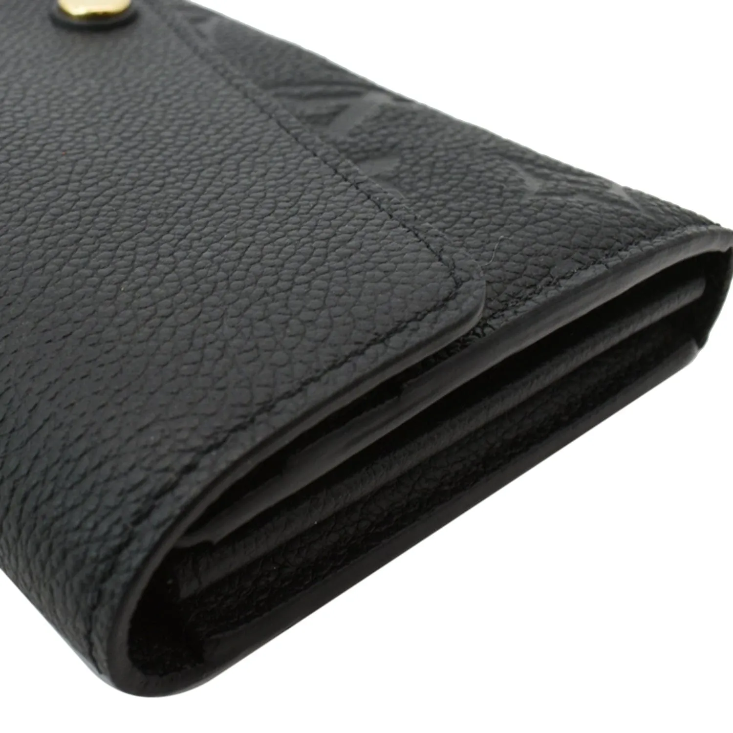 LOUIS VUITTON Sarah Monogram Empreinte Leather Wallet Black