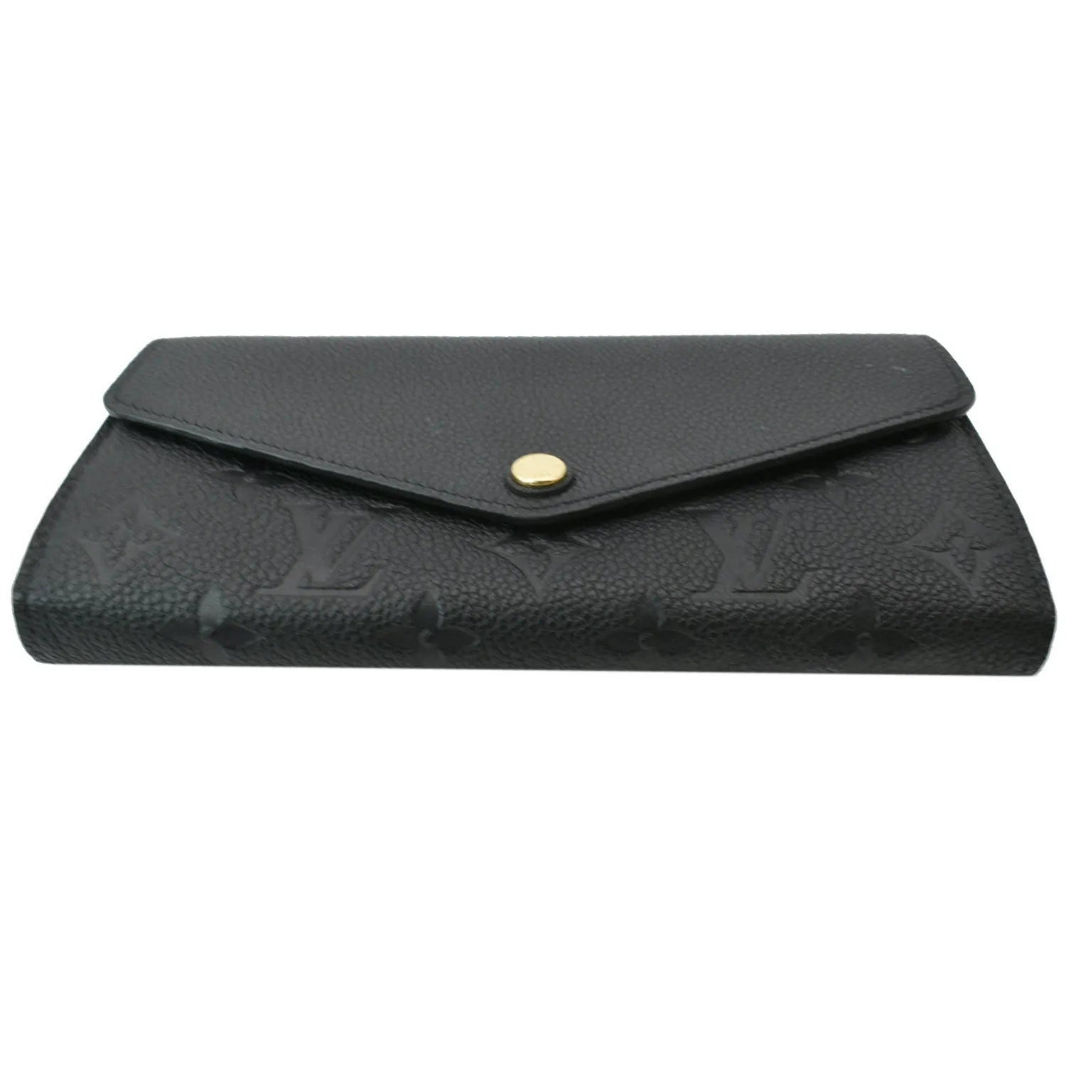 LOUIS VUITTON Sarah Monogram Empreinte Leather Wallet Black