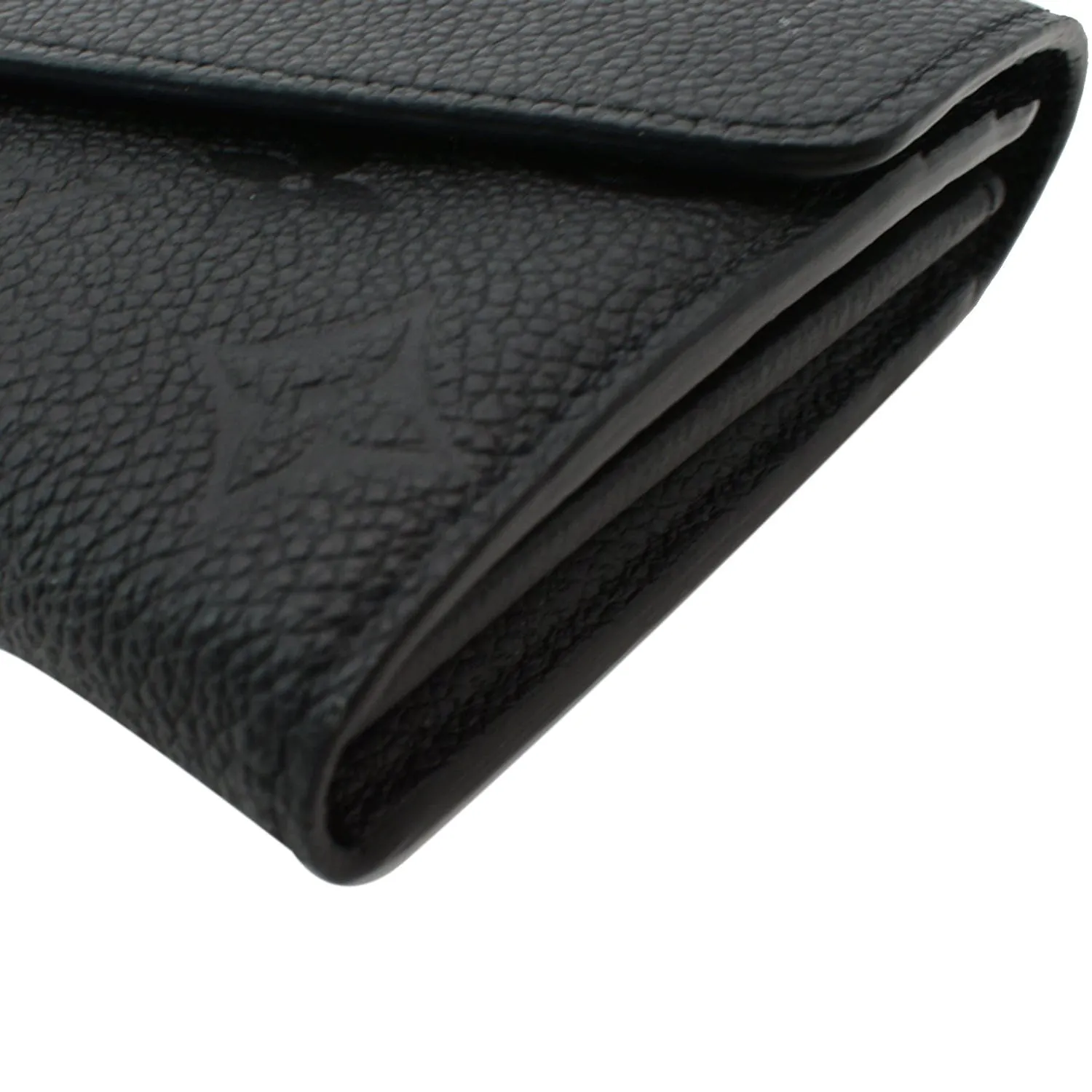 LOUIS VUITTON Sarah Monogram Empreinte Leather Wallet Black