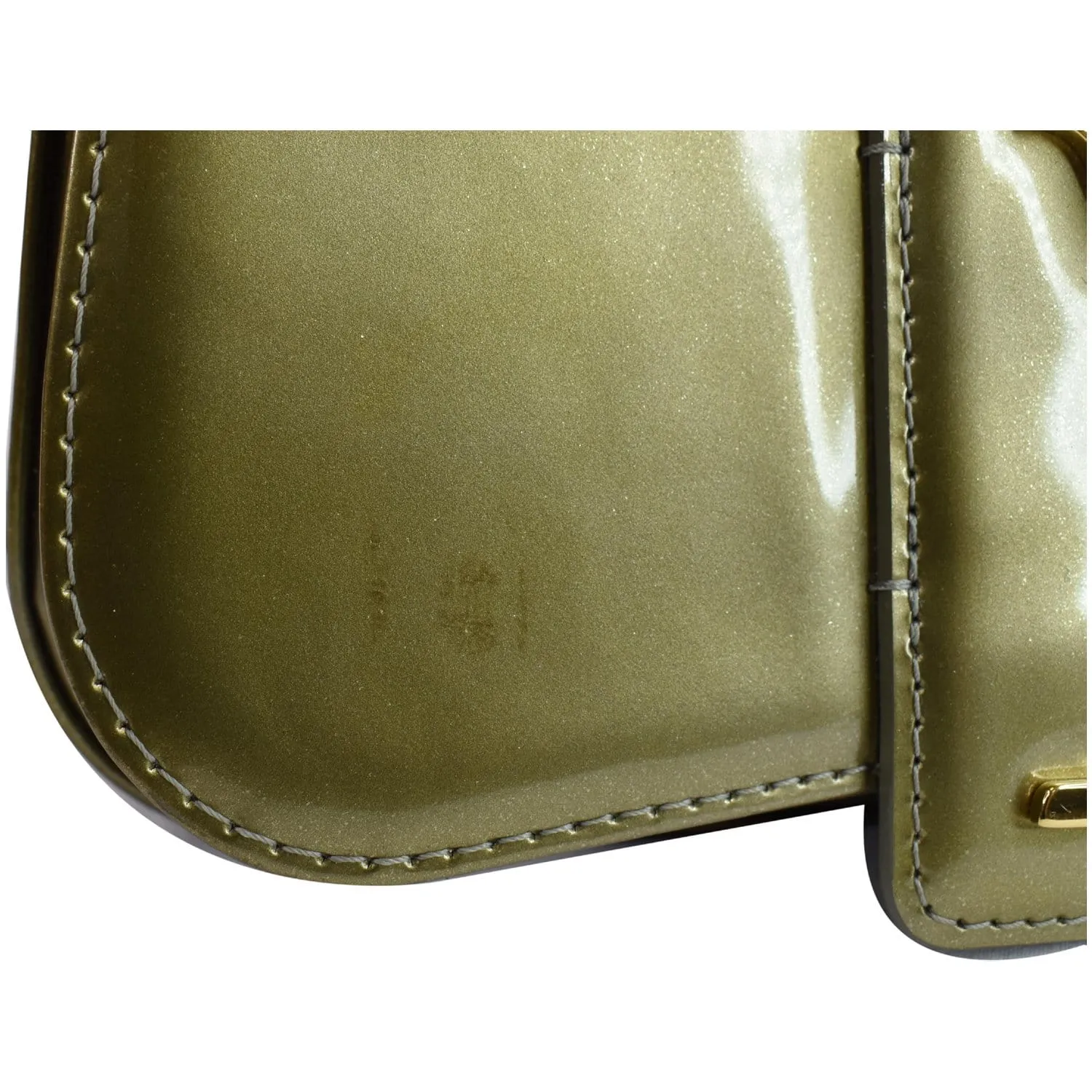 LOUIS VUITTON Sobe Pochette Vernis Leather Clutch Bag Khaki Green - Last Call