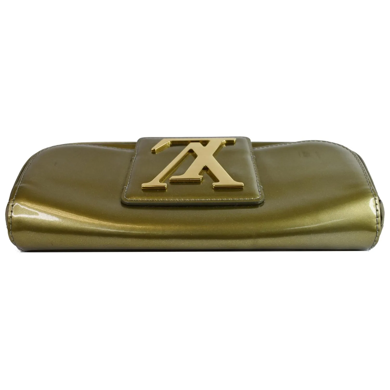 LOUIS VUITTON Sobe Pochette Vernis Leather Clutch Bag Khaki Green - Last Call