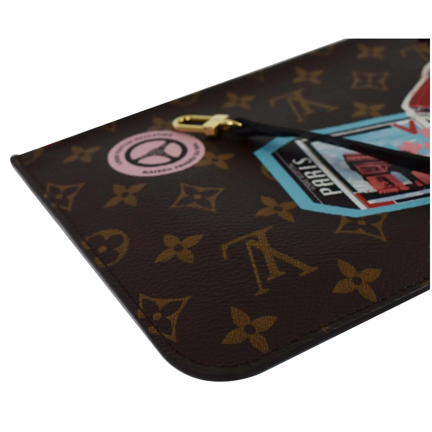 LOUIS VUITTON World Tour Pochette Monogram Canvas Neverfull Wristlet Brown - 15% OFF