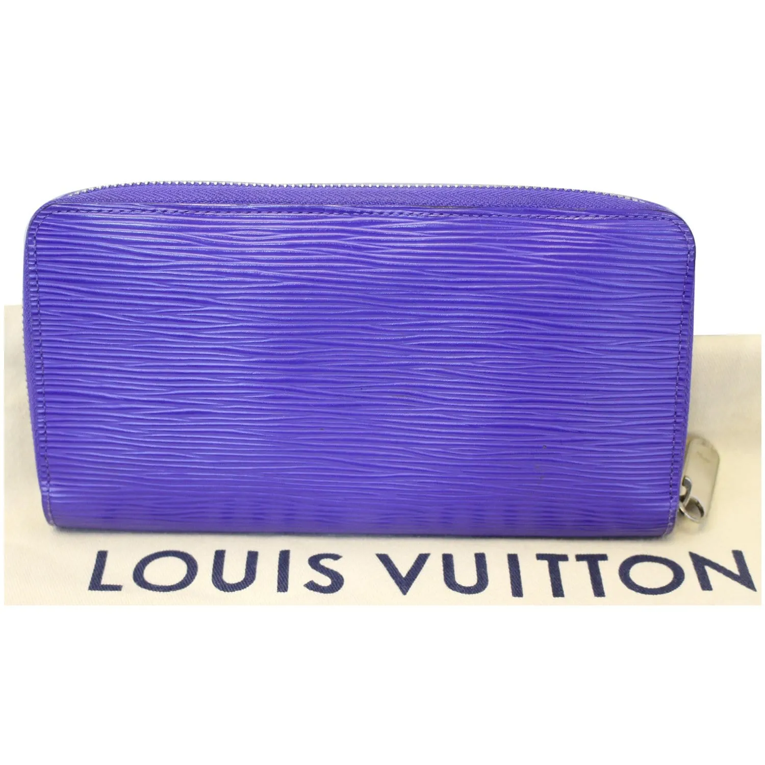 LOUIS VUITTON Zippy Organizer Epi Leather Wallet Blue