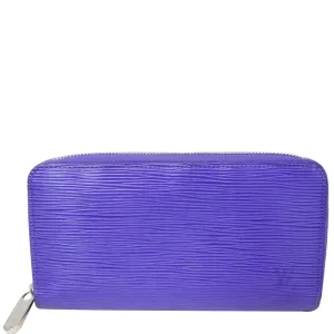 LOUIS VUITTON Zippy Organizer Epi Leather Wallet Blue