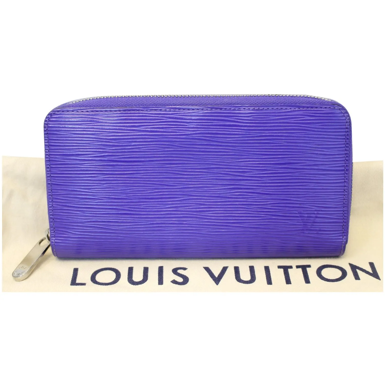LOUIS VUITTON Zippy Organizer Epi Leather Wallet Blue