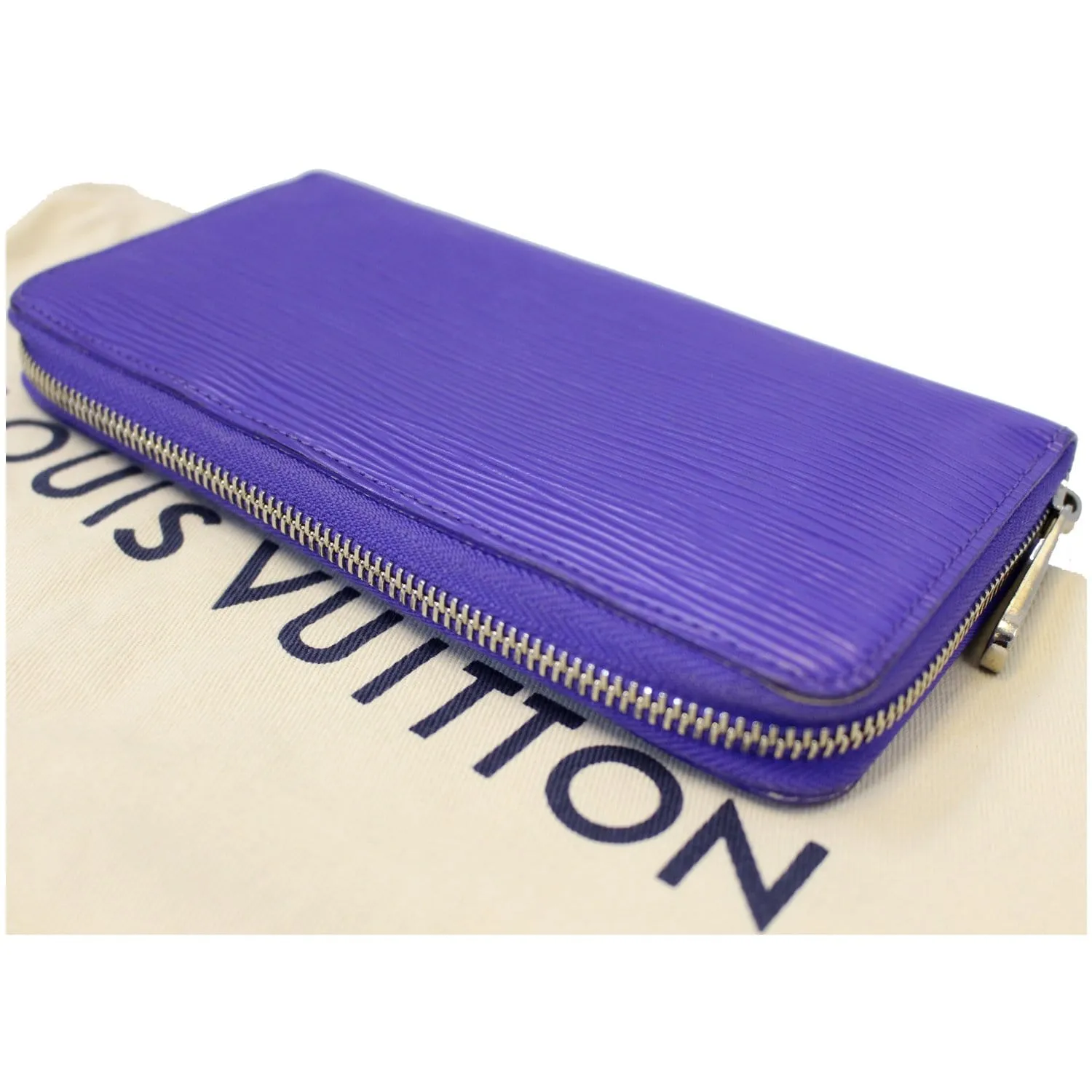 LOUIS VUITTON Zippy Organizer Epi Leather Wallet Blue