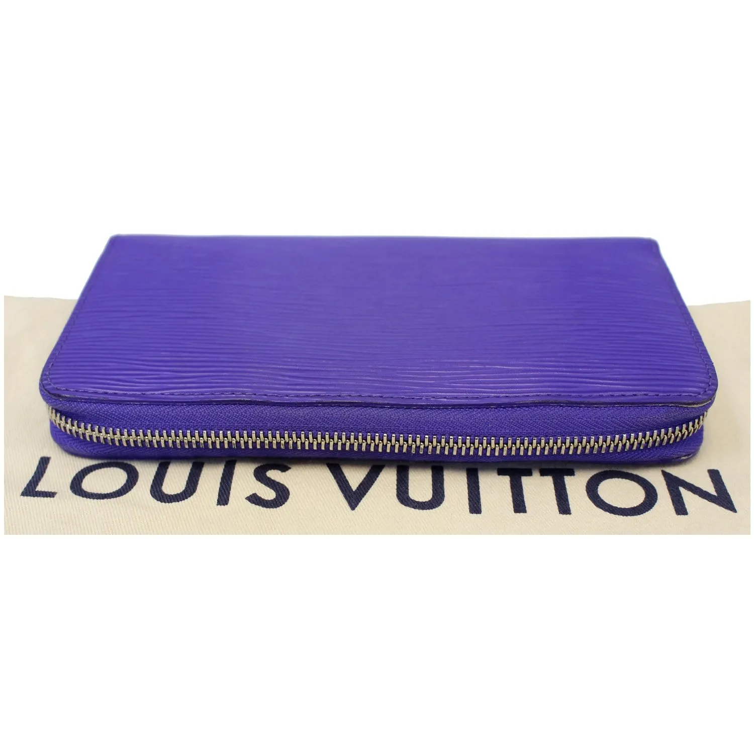 LOUIS VUITTON Zippy Organizer Epi Leather Wallet Blue