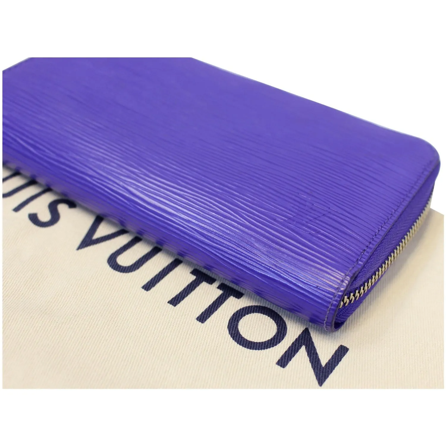 LOUIS VUITTON Zippy Organizer Epi Leather Wallet Blue