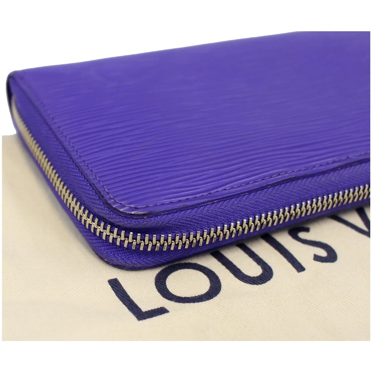 LOUIS VUITTON Zippy Organizer Epi Leather Wallet Blue