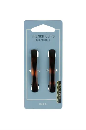 MAE 40-2100S French Clip 6cm Shell 2pcs