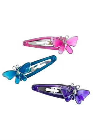 MAE 40-3101 One Touch Clip 4cm Butterflies 6pcs